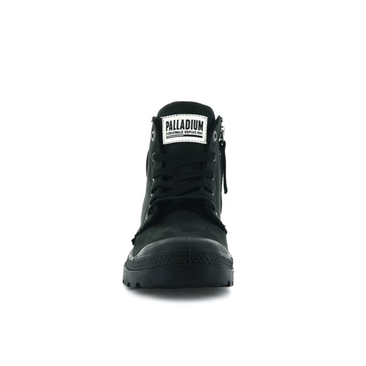 Bottes Palladium Pampa Hi Zip Nubuck Femme Noir | FR BRT213N